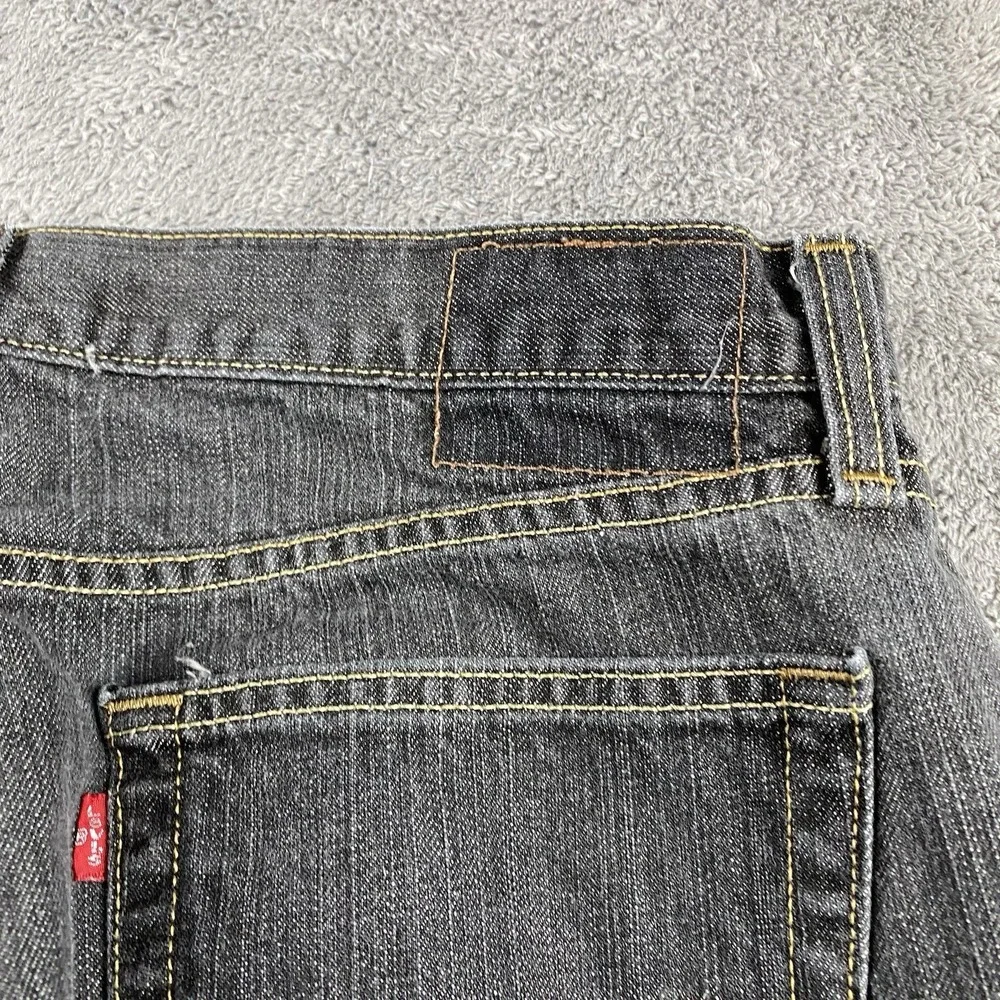 Levis 514 Slim Straight‎ Jeans Mens 36x34 Gray Mid Rise